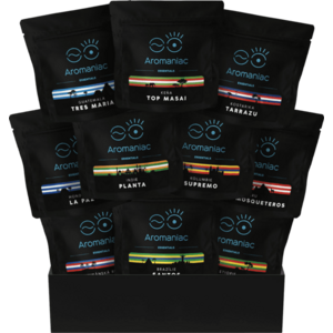 AROMANIAC Degustační balíček Aromaniac Nekyseláč¹⁰ v dárkové krabici 10 x 50 g obraz