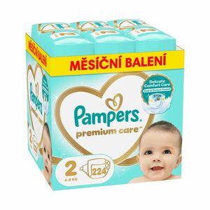 Pampers Premium Care vel. 2 4-8 kg dětské pleny 224 ks obraz