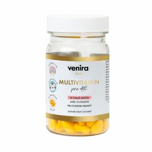 Venira Kids Multivitamin pro děti ve formě srdíček pomeranč 120 tablet obraz