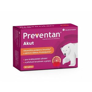 Preventan Akut s příchutí brusinek a grepu 30 tablet obraz