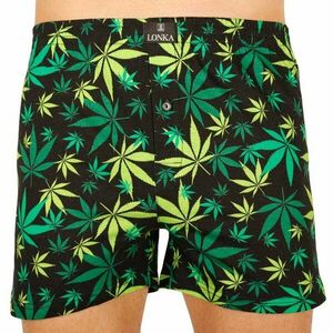 LONKA Pánské trenky černé (Karlos - tráva) XXXL obraz