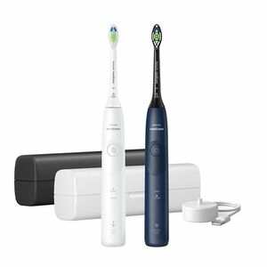 Philips Sonicare 5500 HX7119/01 sonické zubní kartáčky 1+1 ks bílý + tmavě modrý obraz