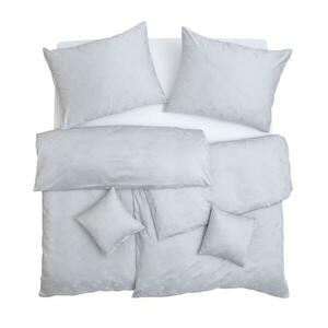 SCANquilt povlečení EXCLUSIVE TENCEL PLUS peříčka světle šedá 140 x 200/70 x 90 cm obraz