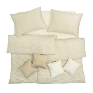 SCANquilt povlečení EXCLUSIVE TENCEL PLUS peříčka béžová 140 x 200/70 x 90 cm obraz