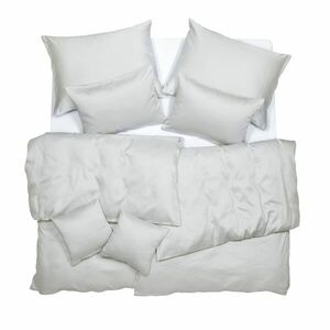 SCANquilt povlečení SATÉN TENCEL PLUS světle šedá 140 x 200/70 x 90 cm obraz