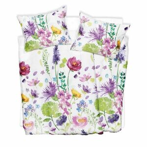 SCANquilt povlečení SATÉN TENCEL DESIGN florisa bílopestrá 140 x 200/70 x 90 cm obraz