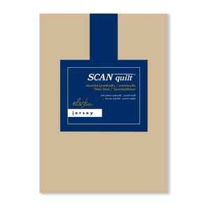 SCANquilt napínací prostěradlo JERSEY ELASTIC LYCRA oříšková 90 x 200 cm (výška matrace do 30 cm) obraz