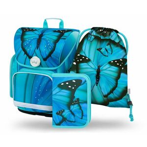 Baagl 3 SET Ergo Butterfly: aktovka, penál, sáček obraz
