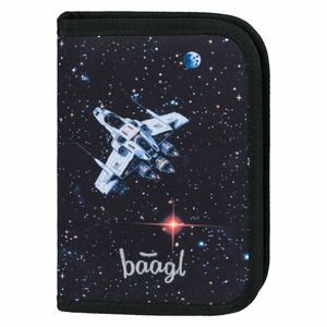 Baagl Školní penál jednopatrový Pixel Space obraz