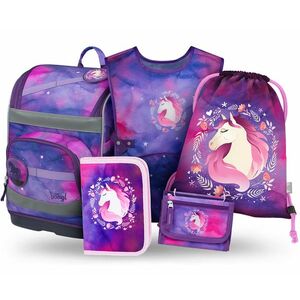 Baagl SET 5 Zippy Plus Kůň: aktovka, penál, sáček, zástěra, peněženka obraz