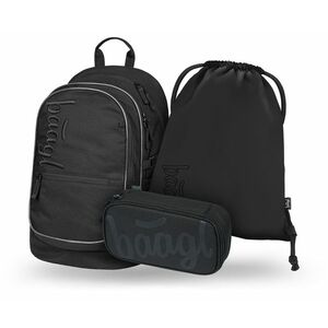 Baagl SET 3 Core Uni černá: batoh, penál, sáček obraz