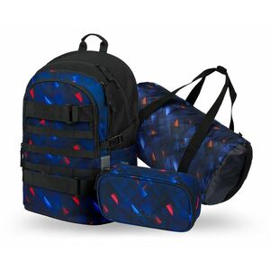 Baagl SET 3 Skate Indigo: batoh, penál, sportovní taška obraz