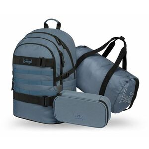 Baagl SET 3 Skate Dust Blue: batoh, penál, sportovní taška obraz