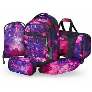 Baagl SET 5 Skate max Galaxy: batoh, penál, sáček, sportovní taška, ledvinka obraz