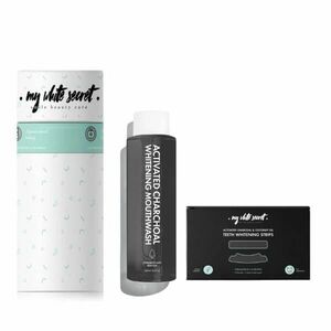 My White Secret Balíček Aktivní uhlí (bělicí pásky + ústní voda) obraz