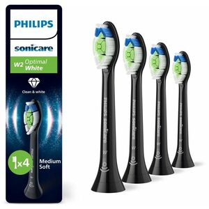 Philips Sonicare Optimal White Standard HX6064/88 náhradní hlavice 4 ks černé obraz