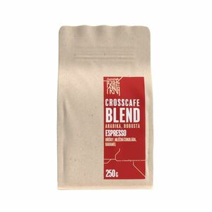 CrossCafe Pražírna Blend 70% Arabica 30% Robusta zrnková káva 250 g obraz