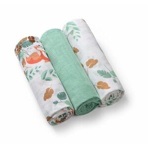 Babyono Mušelínové - super měkké plenky, 3ks, Zvířátka - mátové obraz