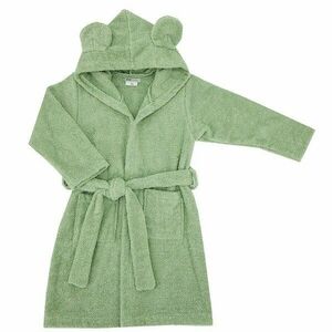 Eko Župan bavlněný s kapucí a oušky Olive green vel. L 80-86 obraz