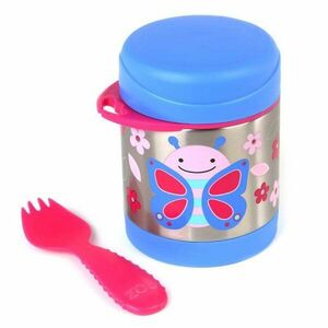 SKIP HOP Zoo Termoska na jídlo se lžičkou/vidličkou Motýlek 325 ml, 3r+ obraz