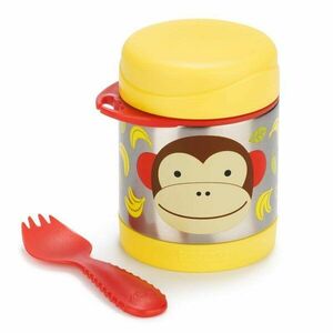 SKIP HOP Zoo Termoska na jídlo se lžičkou/vidličkou Opička 325 ml, 3r+ obraz