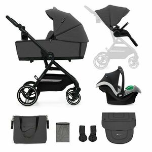 Kinderkraft select Kočárek kombinovaný Yoxi 3v1 Moonlight Grey obraz