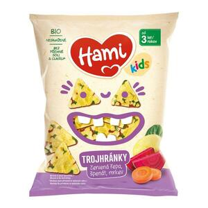 Hami BIO Trojhránky červená řepa, špenát, mrkev 3r+ 30 g obraz