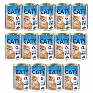 Akinu CATY Hovězí kousky v omáčce konzerva pro kočky 14 x 415 g obraz