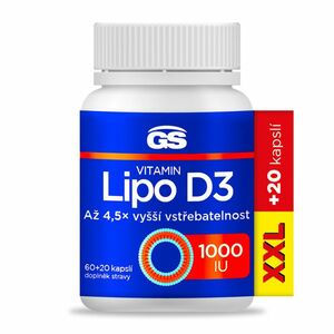 GS Vitamin Lipo D3 1000 IU XXL 60+20 kapslí obraz
