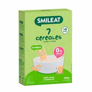 Smileat BIO dětská kaše 7 druhů cereálií s vitaminem B1 6M+ 200 g obraz