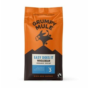 Grumpy Mule BIO SCA 83 Arabica zrnková káva bez kofeinu 200 g obraz