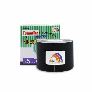 TEMTEX Kinesio tape Tourmaline 5 cm x 5 m tejpovací páska černá obraz