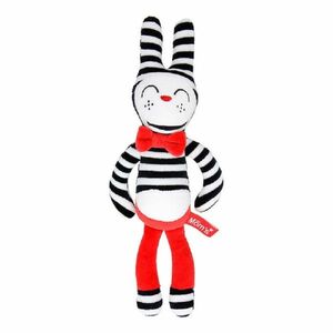 Hencz Toys Plyšová hračka v kontrastních barvách králíček - červený obraz