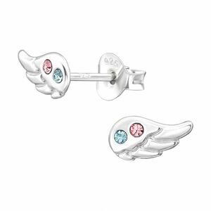 SILVER Dětské stříbrné náušničky Křídla Angel, puzetové obraz