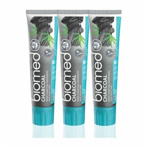 BIOMED Charcoal s černým uhlím zubní pasta 3x100 g obraz