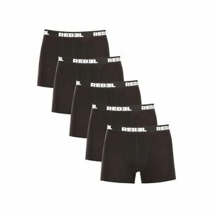 Nedeto 5PACK pánské boxerky Rebel černé (5NBR001) XL obraz