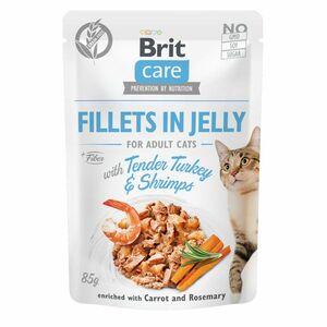 Brit Care Cat Fillets in Jelly with Tender Turkey & Shrimps 85 g obraz