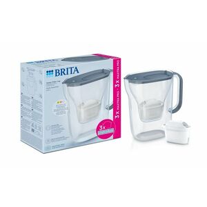 BRITA Style Essential 2, 4 l filtrační konvice šedomodrá + 3 filtry na měkkou vodu obraz