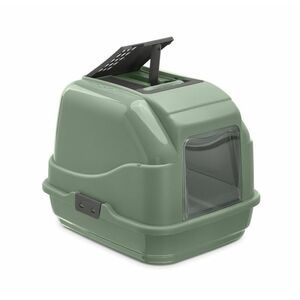 IMAC Krytý kočičí záchod s uhlíkovým filtrem a lopatkou 50 x 40 x 40 cm zelený obraz