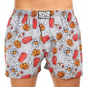 Styx Pánské trenky art klasická guma nadrozměr Halloween rakve (E1752) 5XL obraz
