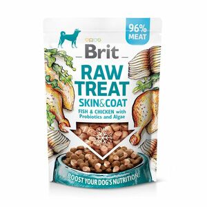 Brit Care Dog RAW TREAT Skin & Coat Freeze-dried treat and topper Fish & Chicken 40 g obraz