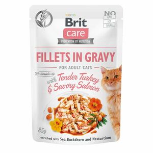 Brit Care Cat Fillets in Gravy with Tender Turkey & Savory Salmon 85 g obraz