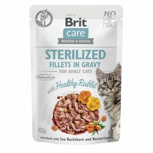 Brit Care Cat Sterilized - Fillets in Gravy w/Healthy Rabbit 85 g obraz