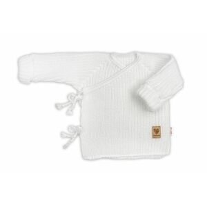 Baby Nellys Kojenecký svetřík, rostoucí, na zavazování na boku - bílá obraz