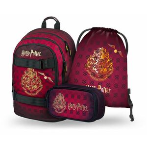 Baagl SET 3 Skate Harry Potter Bradavice vínový: batoh, penál, sáček obraz