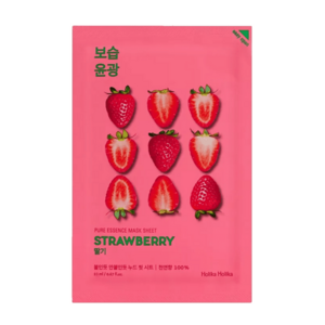 Holika Holika Pure Essence Strawberry rozjasňující plátýnková maska 23 ml obraz