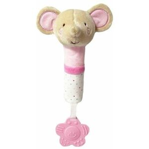 Tulilo Plyšová hračka s pískátkem a kousátkem Myška, 17 cm - růžová/béžová obraz
