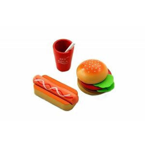 Lelin Dřevěná hračka - Fast food sada obraz
