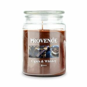 Provence Svíčka ve skle s víčkem Cigars & Whiskey 510 g obraz