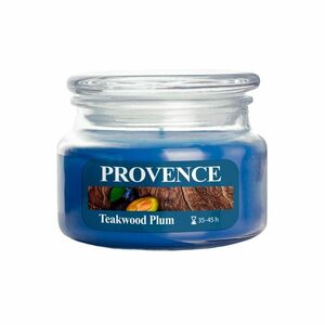 Provence Svíčka ve skle s víčkem Teakwood Plum 200 g obraz